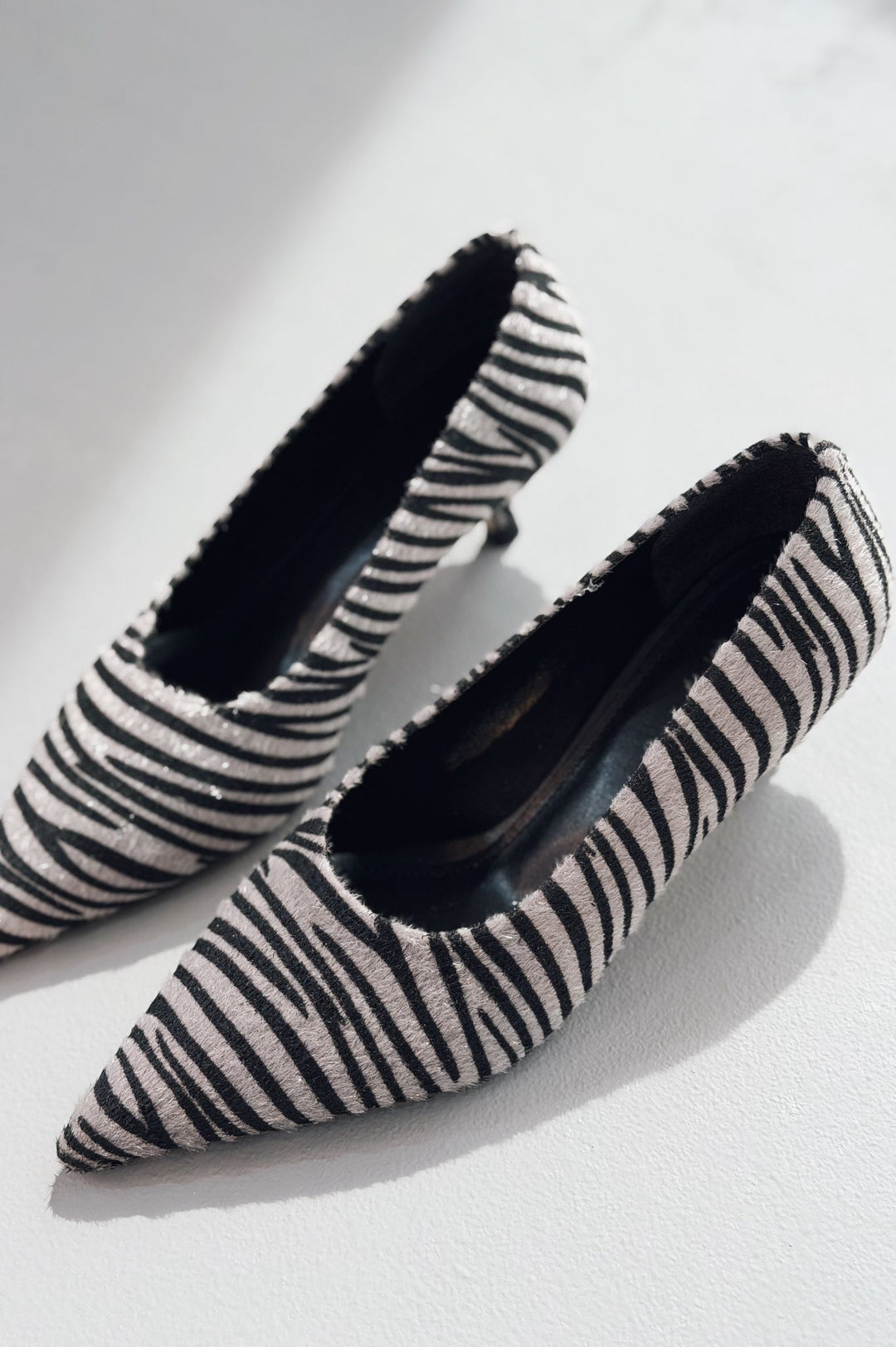 Molven Stiletto Gri Tay Tüyü - ILOVESHOES