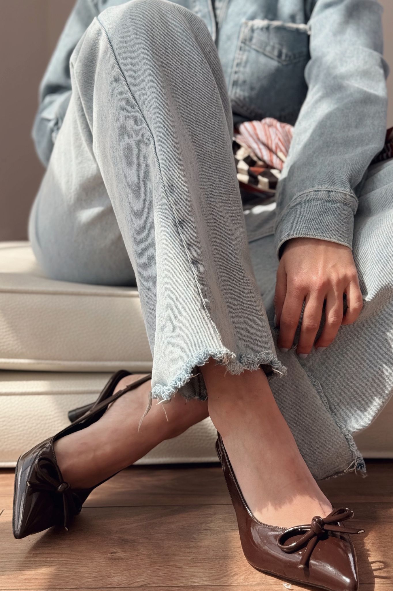 Avalis Rugan Kahverengi Fiyonk Detaylı Topuklu Kadın Ayakkabı - ILOVESHOES Türkiye