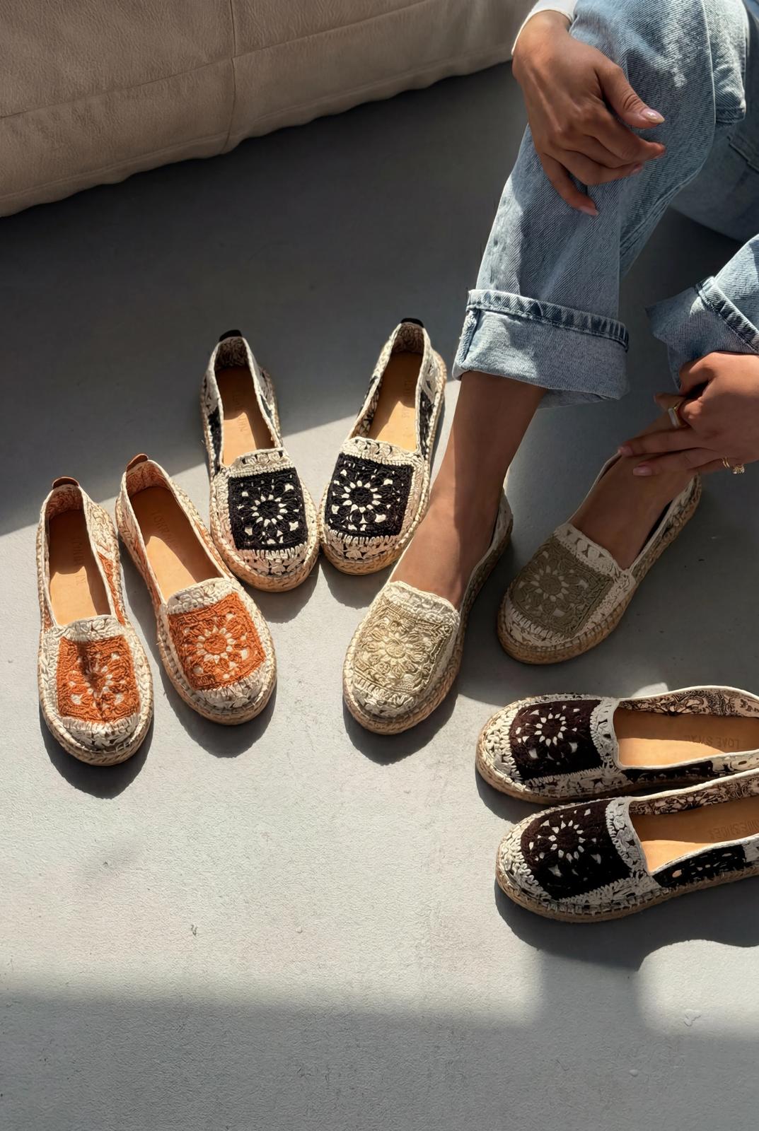 Linera Acıkahve Kadın Espadril Loafer - ILOVESHOES