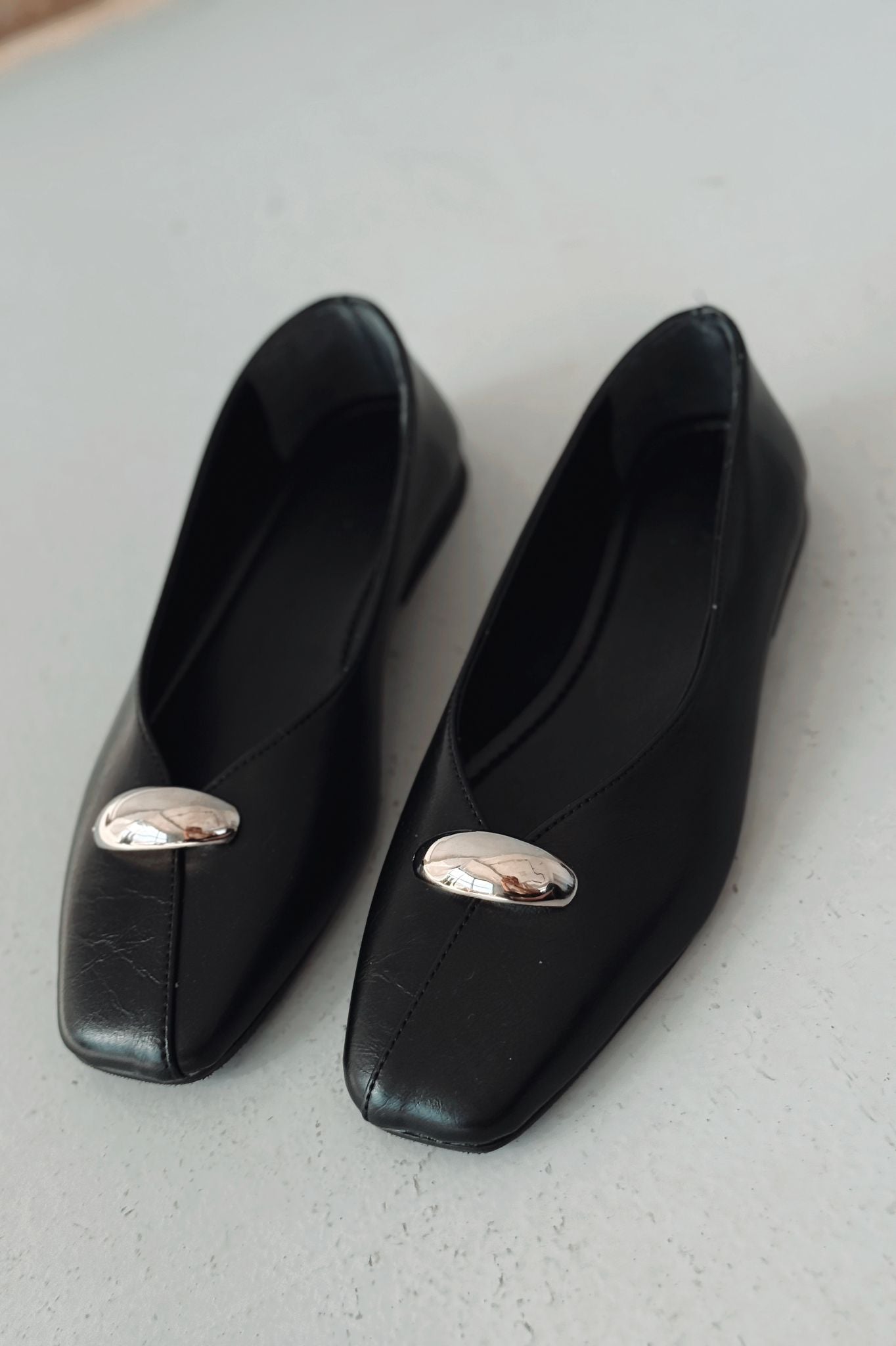 Tormel Kadın Babet Siyah Mat Deri - ILOVESHOES