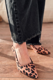 Luntra Saten Leo Desen Turuncu Stiletto - ILOVESHOES