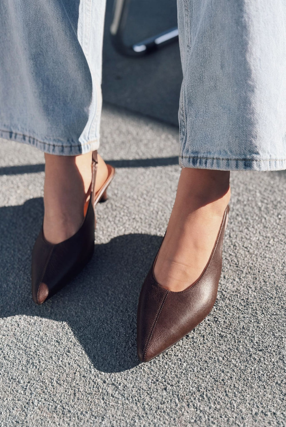 Selor Hakiki Deri Acı Kahve Mat Deri Kadın Stiletto - ILOVESHOES