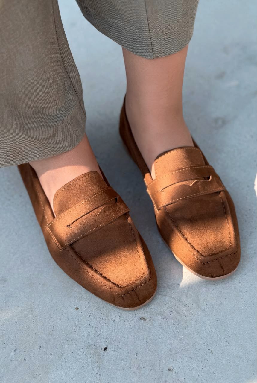 Orvino Kadın Loafer Kahverengi Süet