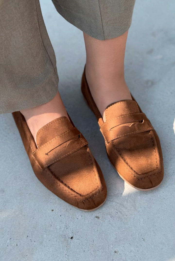 Orvino Kadın Loafer Kahverengi Süet