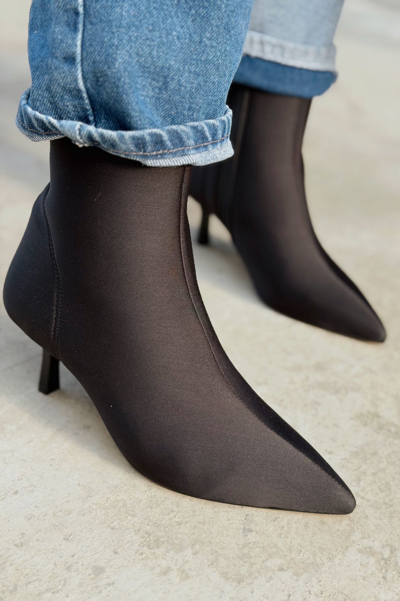 Orvex Kadın Dalgıç İnce Topuklu Bot Siyah - ILOVESHOES