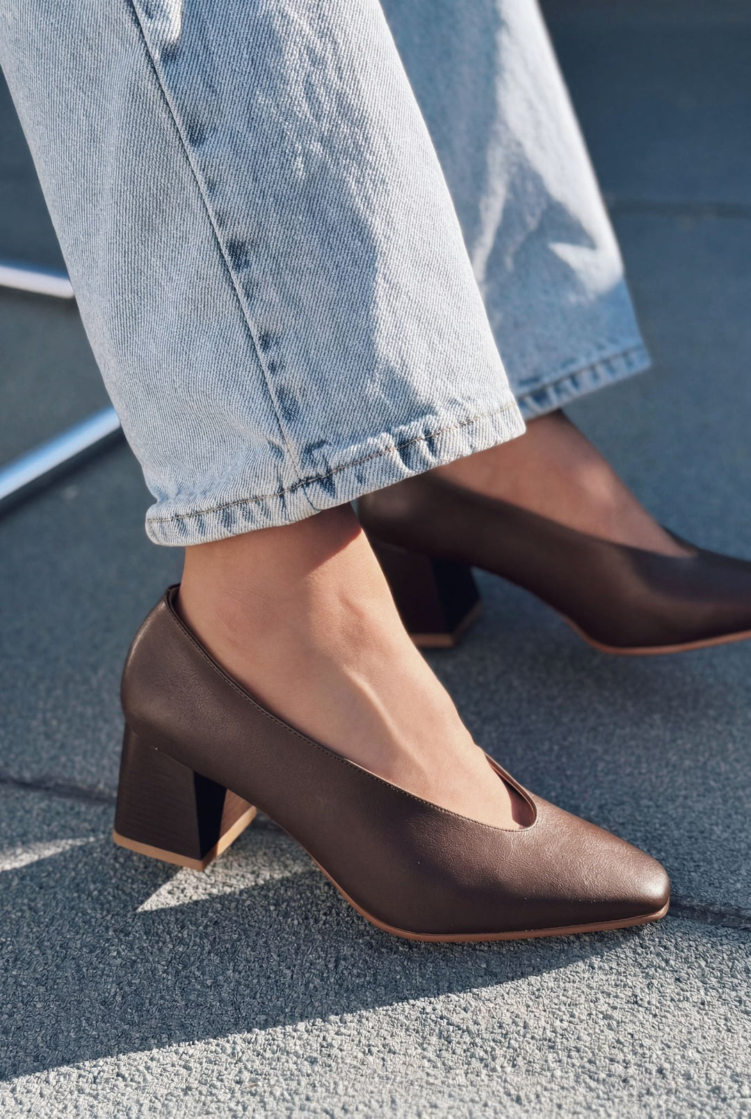 Torben Acı Kahve Mat Deri Kadın Topuklu Ayakkabı - ILOVESHOES