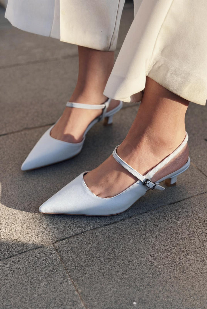 Torev Bebek Mavisi Mat Deri Kadın Stiletto - ILOVESHOES