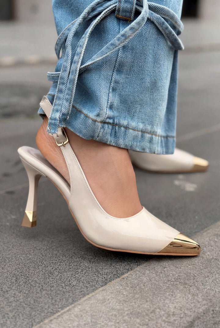 Sarnok Stiletto Nude Rugan - ILOVESHOES