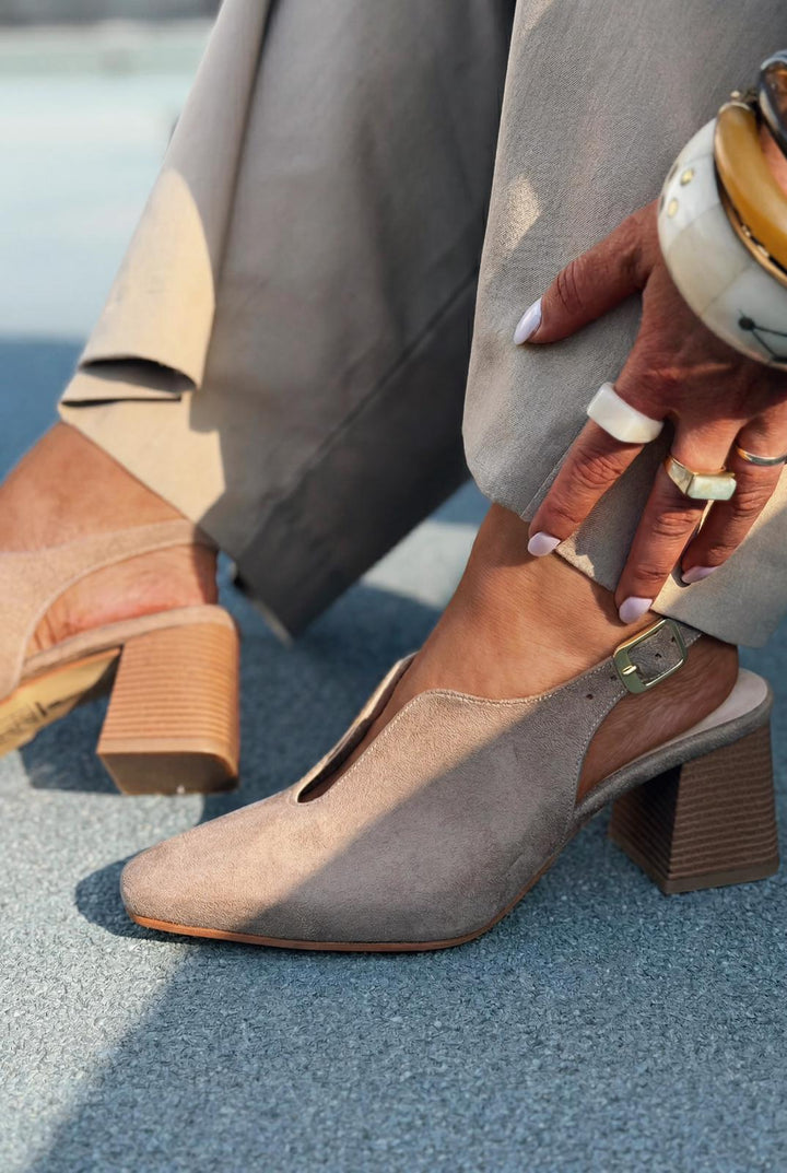 Pelora Vizon Süet Kadın Topuklu Ayakkabı - ILOVESHOES
