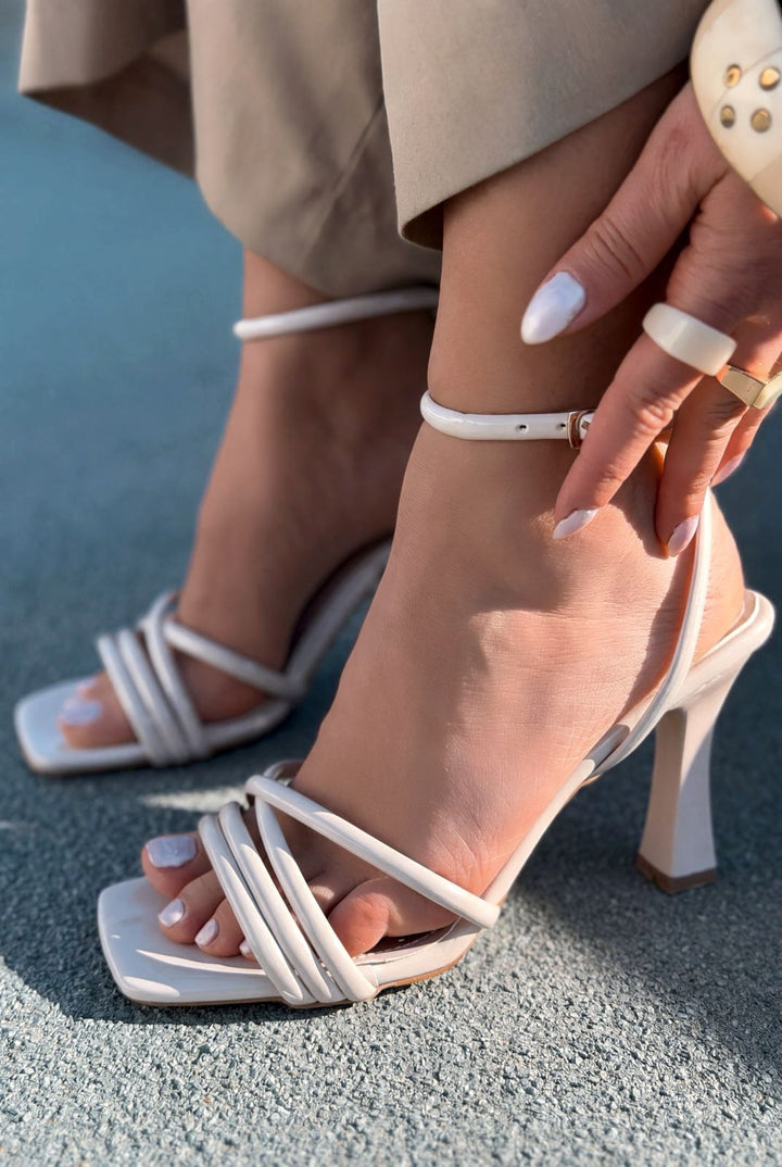 Velisse Bej Rugan Kadın Topuklu Sandalet - ILOVESHOES