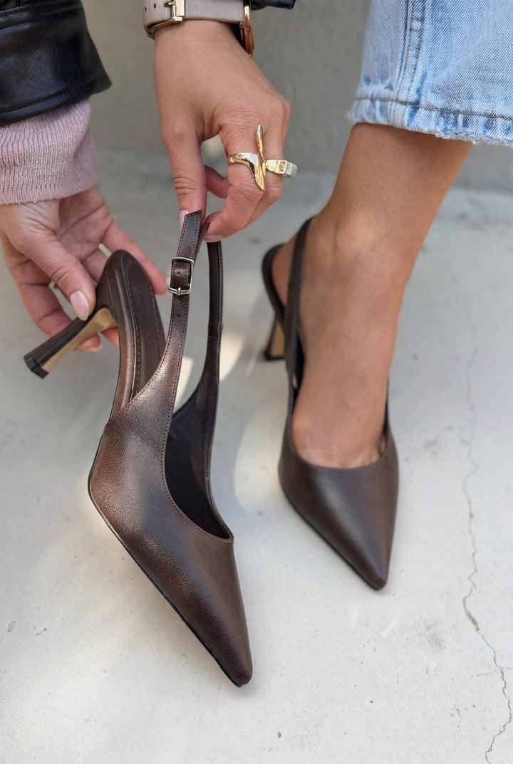 Alvessa Stiletto Acıkahve Mat Deri - ILOVESHOES