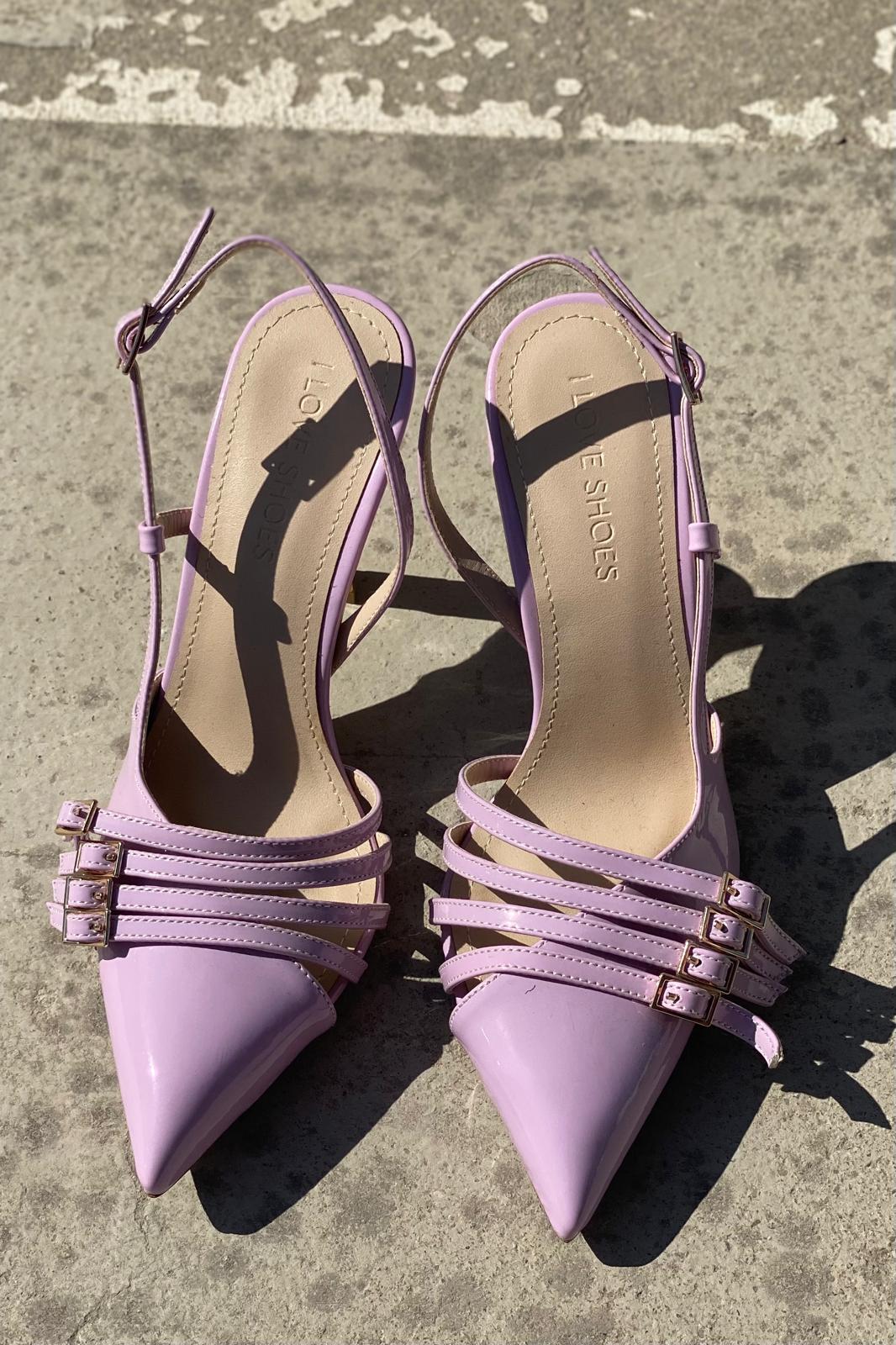 Vinnor Rugan Lila Toka Detaylı Stiletto - ILOVESHOES