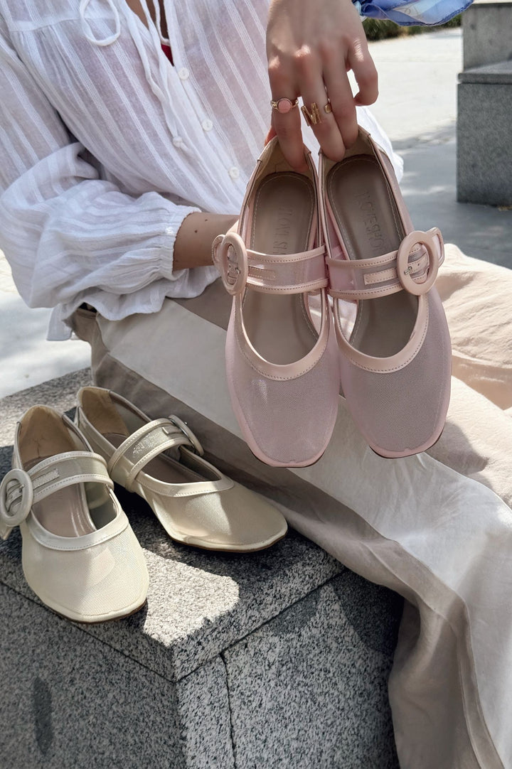 Cyreya File Pudra Toka Detaylı Mary Jane - ILOVESHOES