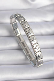 ILS - 1020 Kadın Nomination Charm Bileklik Gümüş Çelik Kalpli - ILOVESHOES