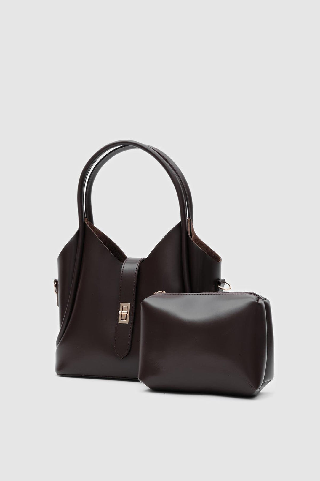 Brilena Kadın El ve Çapraz Çanta Acıkahve - ILOVESHOES