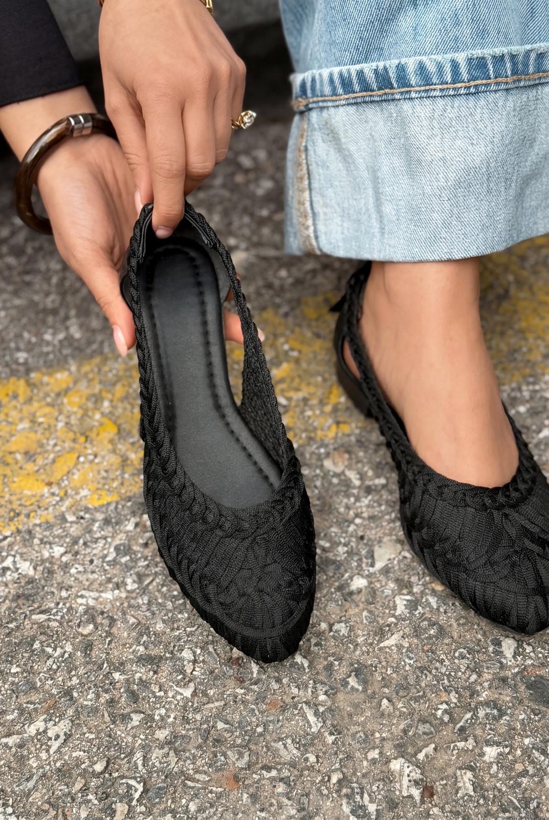 Morvik Siyah Kadın Babet - ILOVESHOES