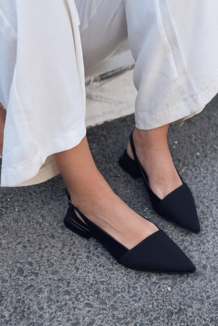 Drest Siyah Mat Deri Kadın Stiletto