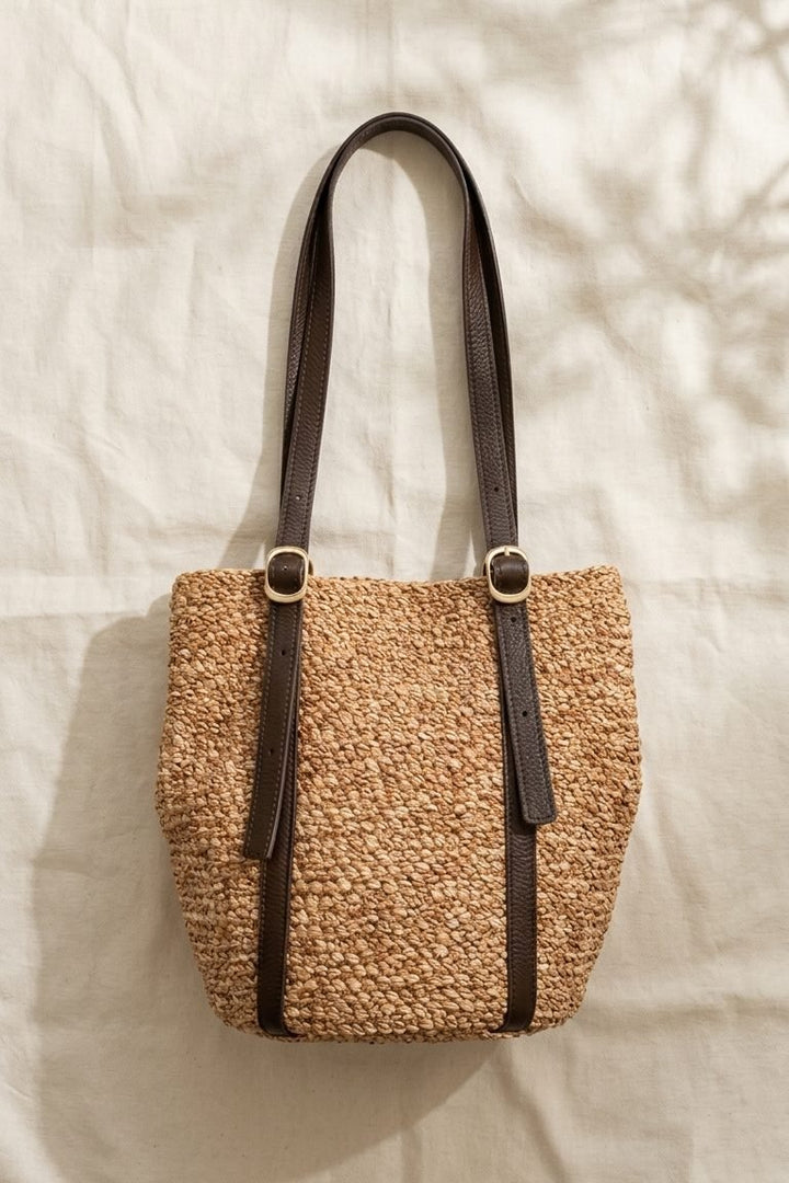 Coralia Acı Kahve Hakiki Deri Jüt Kadın Çanta - ILOVESHOES