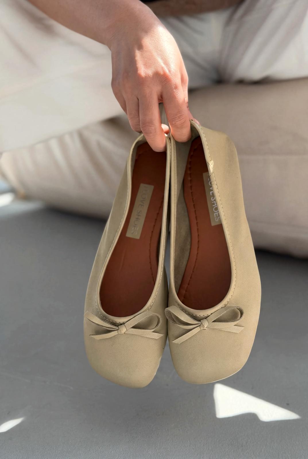 Telion Haki Hakiki Deri Kadın Babet - ILOVESHOES
