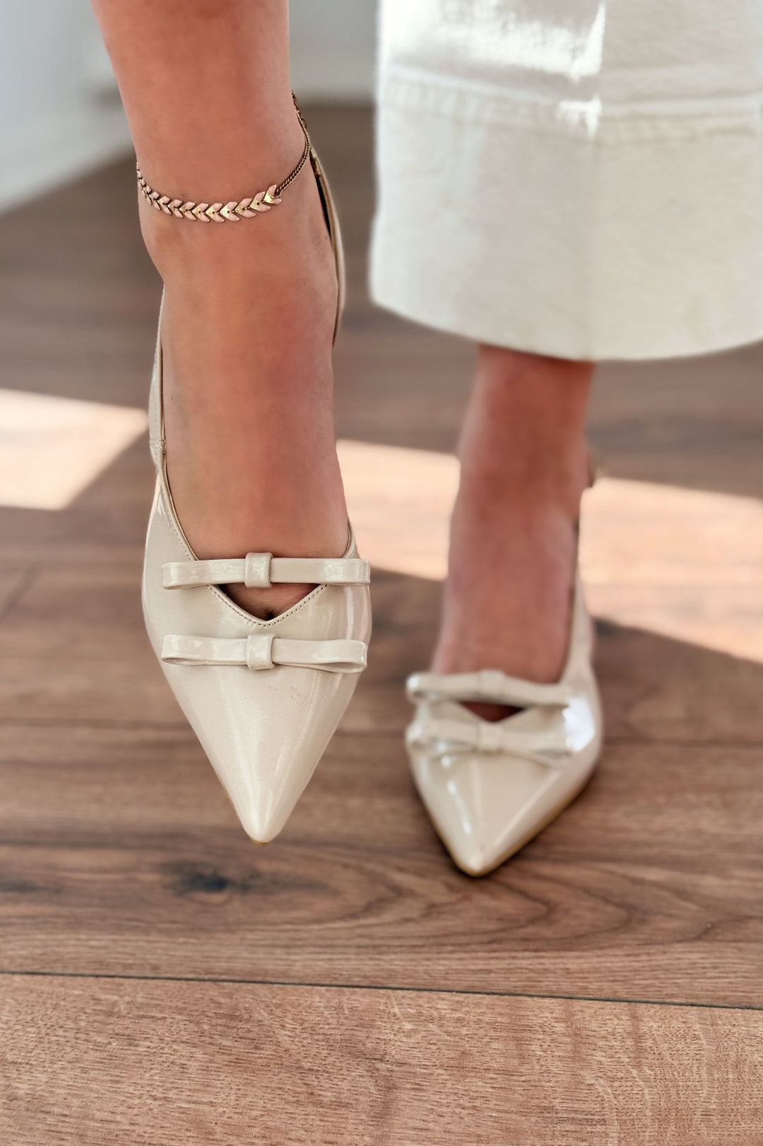 Berin Rugan Nude Fiyonk Detaylı Detaylı Kadın Ayakkabı - ILOVESHOES Türkiye