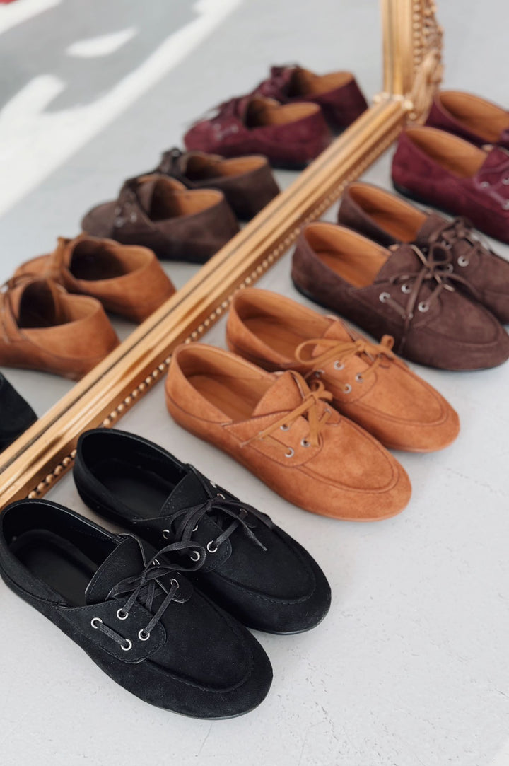 Maltra Kadın Oxford Ayakkabı Siyah Süet - ILOVESHOES