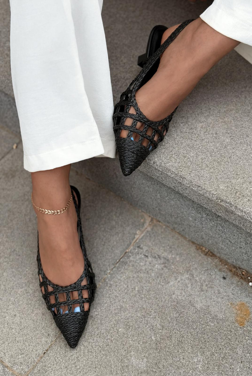 Zelya Siyah Mat Deri Kadın Topuklu Ayakkabı - ILOVESHOES