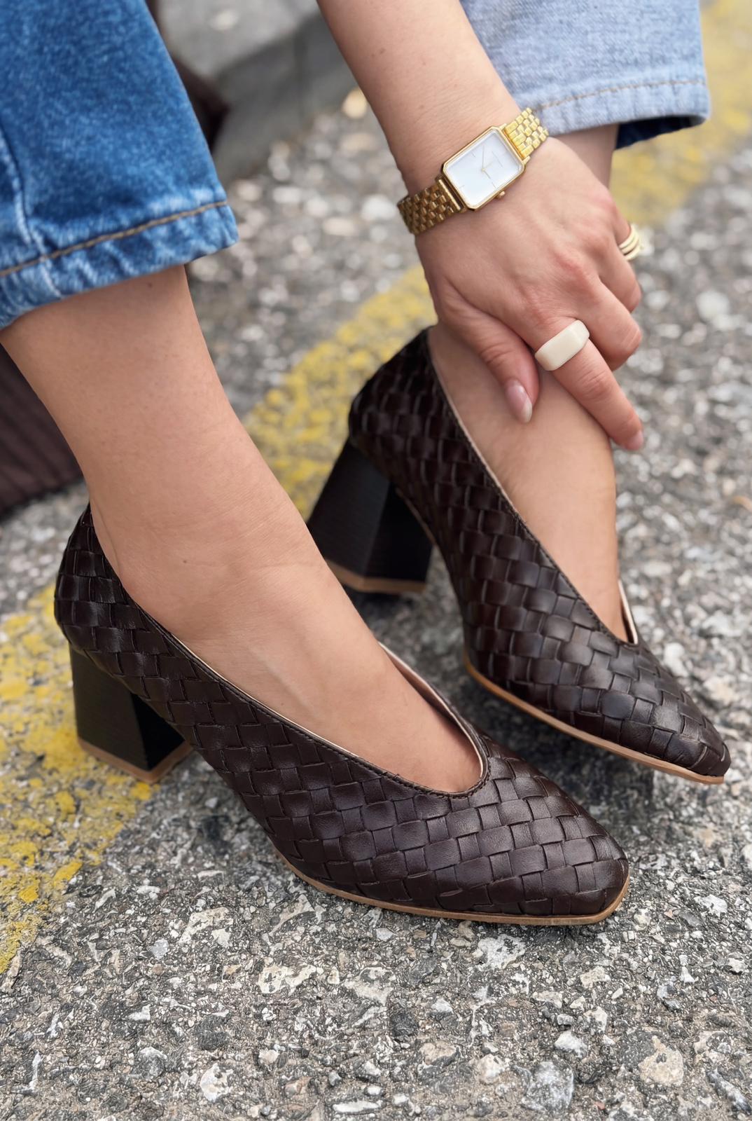 Torben Topuklu Ayakkabı Acıkahve Mat Deri - ILOVESHOES