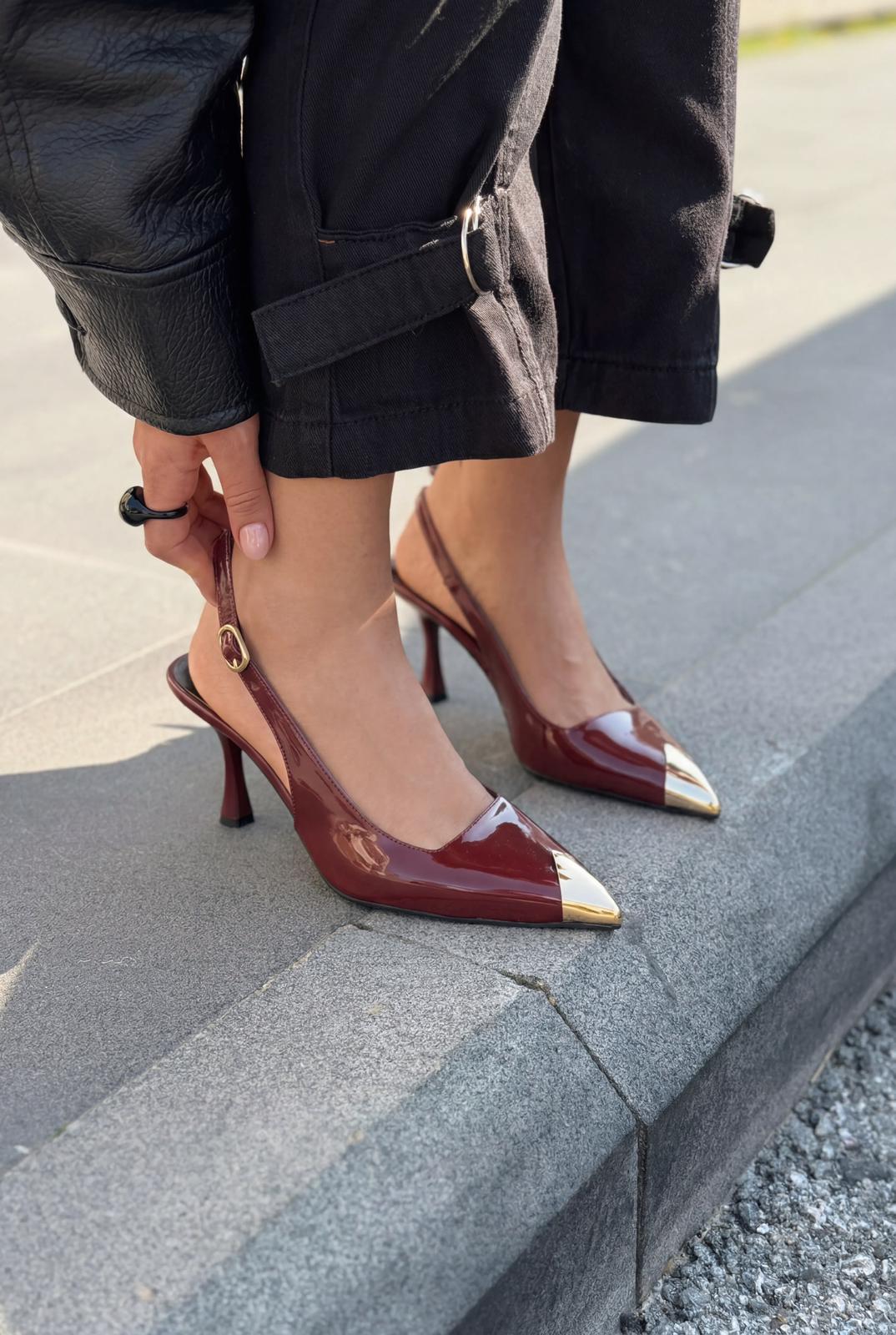 Caligo Stiletto Bordo Rugan - ILOVESHOES