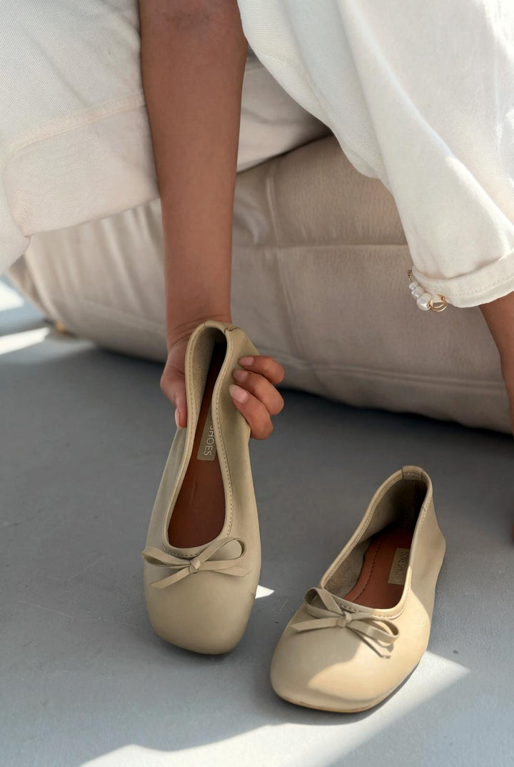 Telion Haki Hakiki Deri Kadın Babet - ILOVESHOES