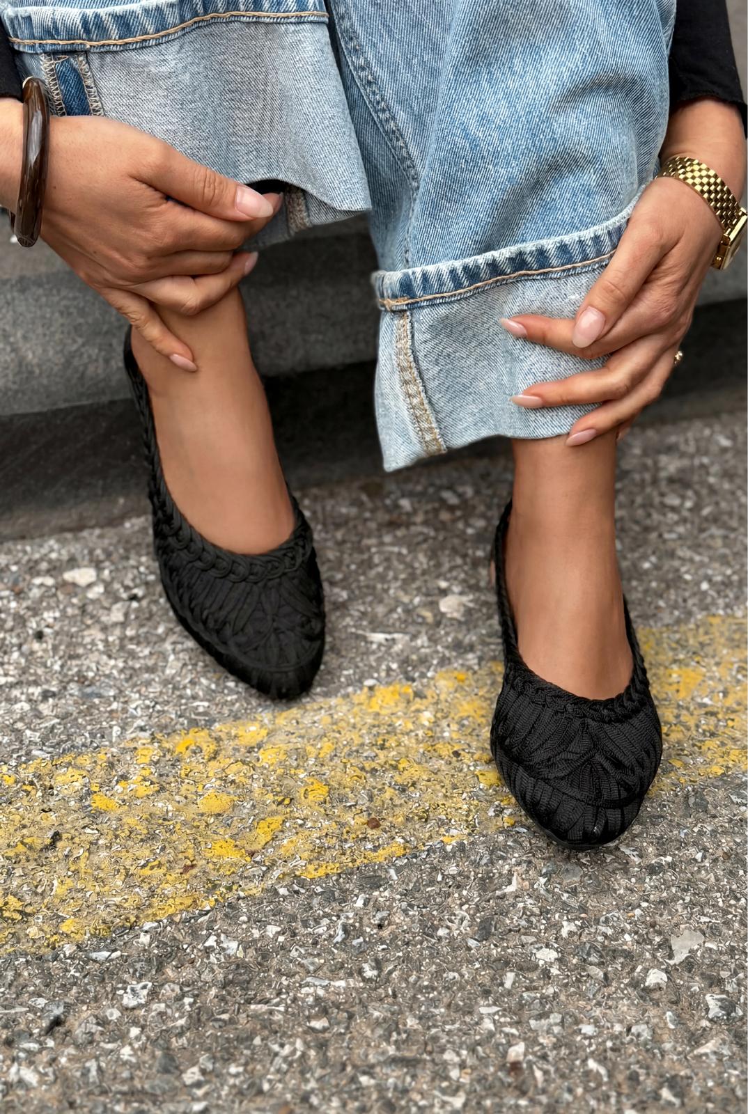 Morvik Siyah Kadın Babet - ILOVESHOES