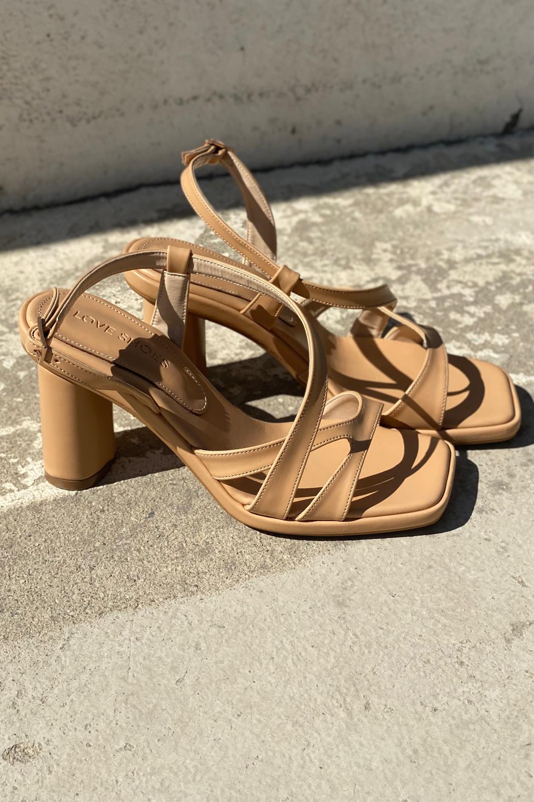 Lorvina Mat Deri Nude Topuklu Ayakkabı - ILOVESHOES