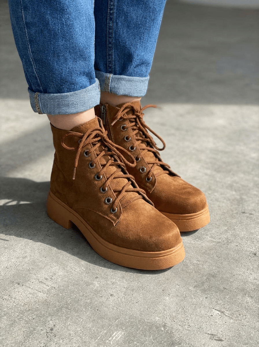 Voltera Kadın Bot Taba Süet - ILOVESHOES