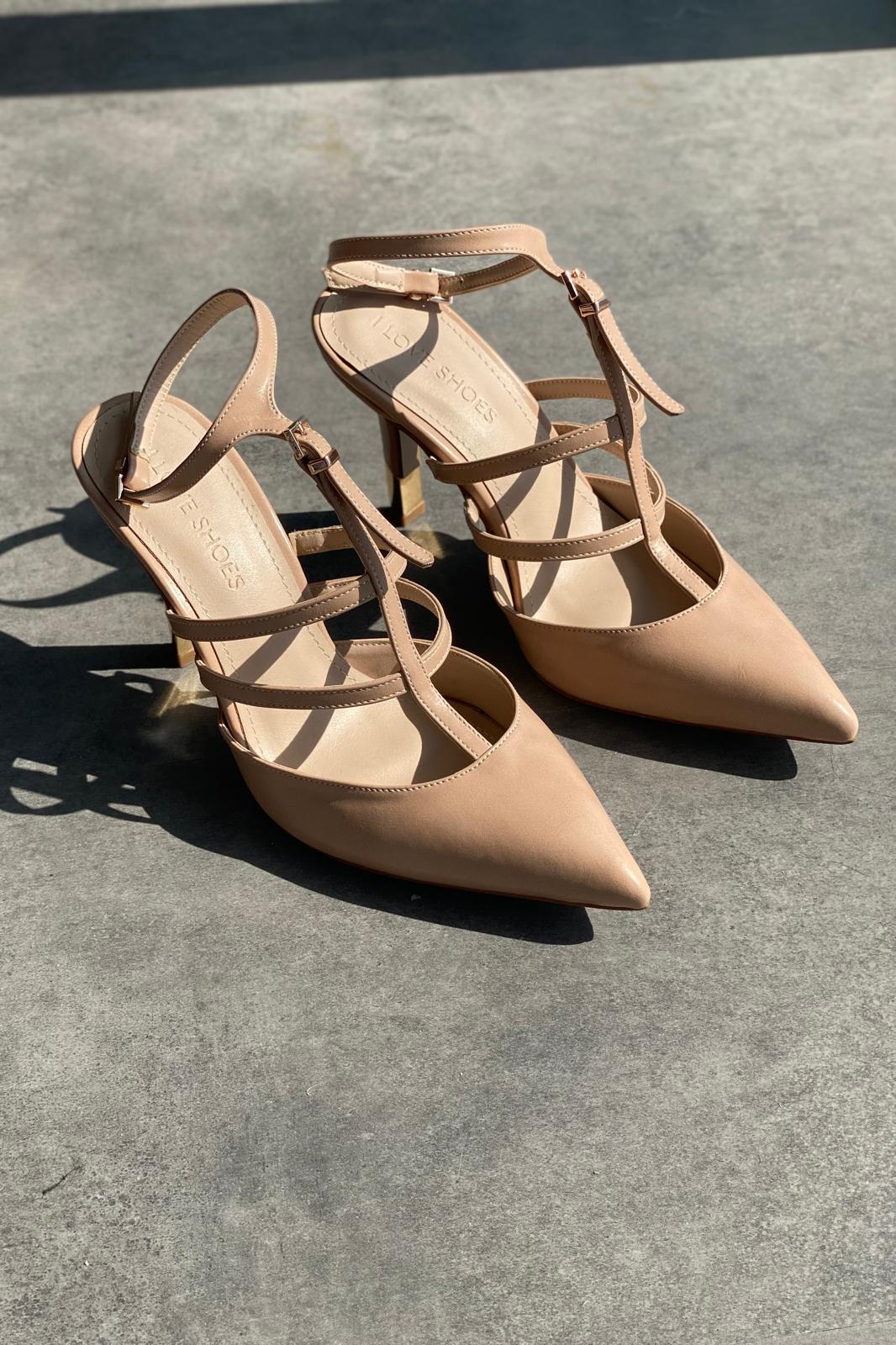 Lexon Mat Deri Nude Stiletto - ILOVESHOES