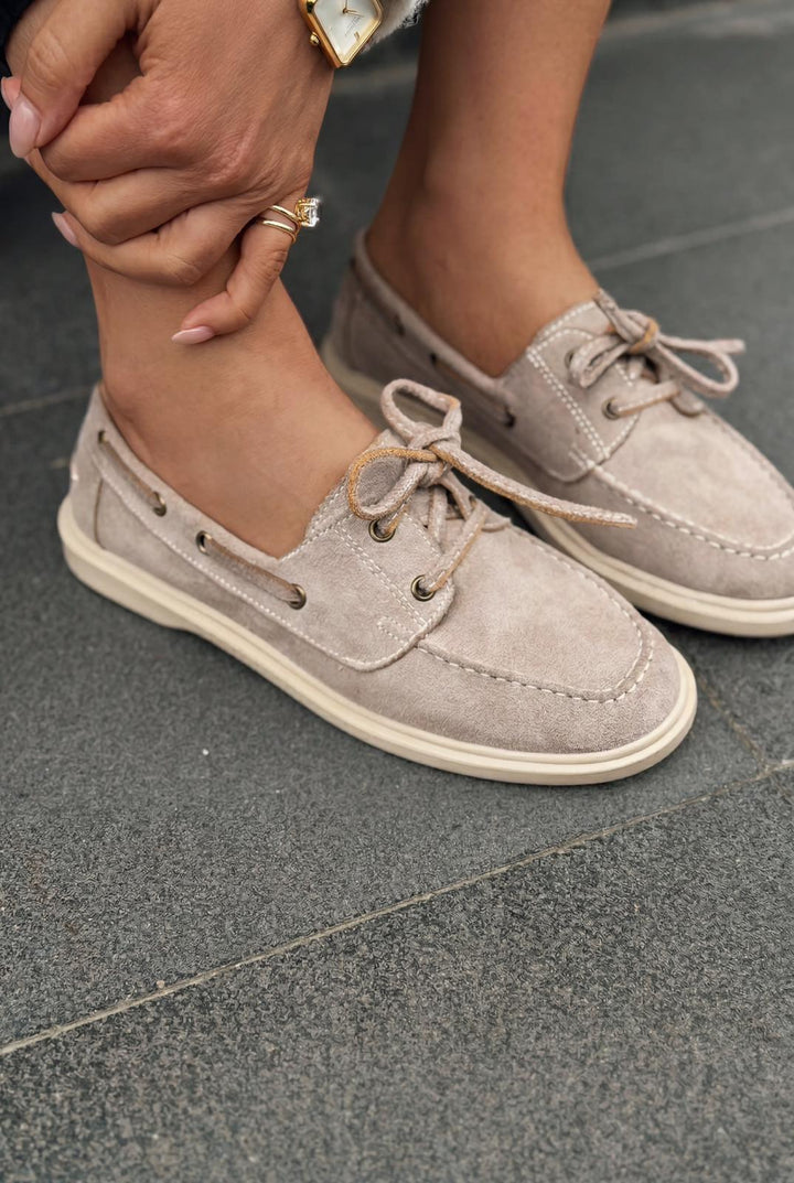 Morin Kadın Oxford Ayakkabı Vizon Süet - ILOVESHOES