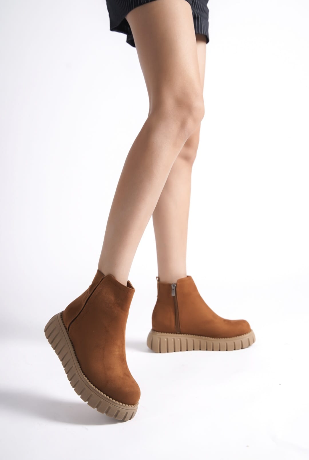 Velarise Kadın Bot Camel Süet - ILOVESHOES