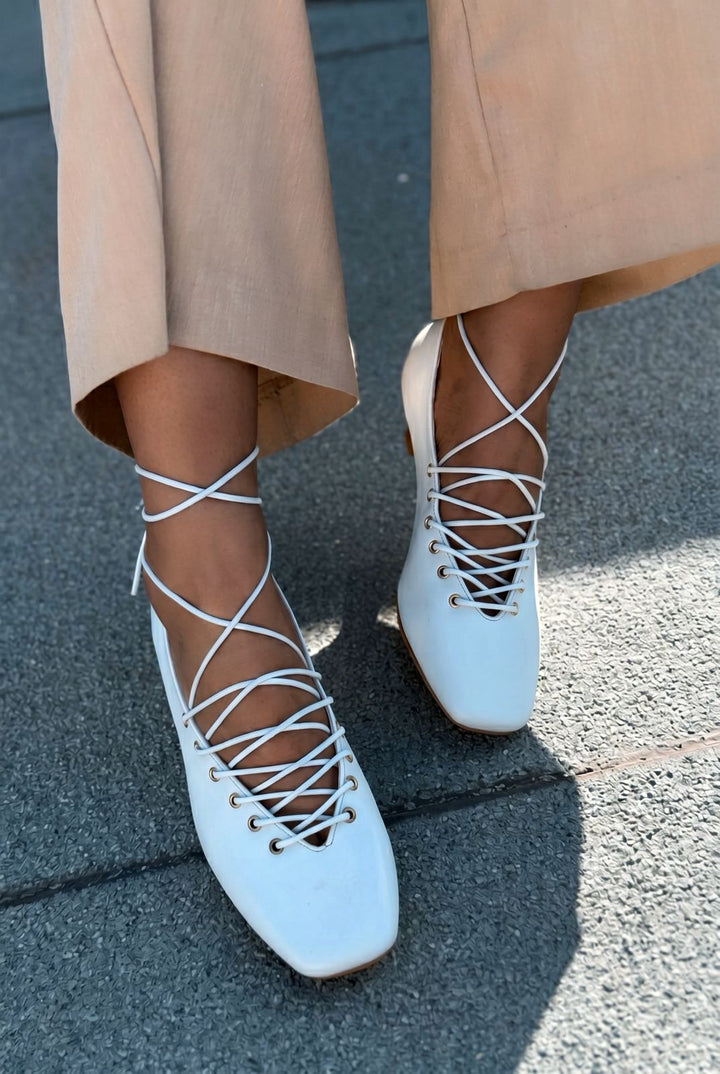 Sernis Bebek Mavisi Mat Deri Kadın Topuklu Ayakkabı - ILOVESHOES