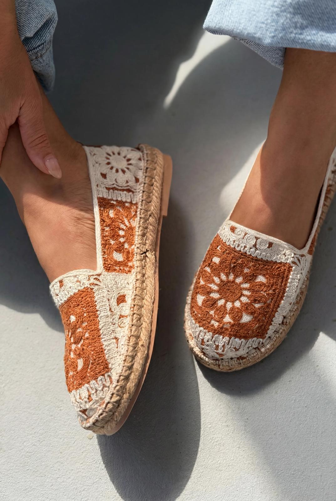 Linera Taba Kadın Espadril Loafer - ILOVESHOES