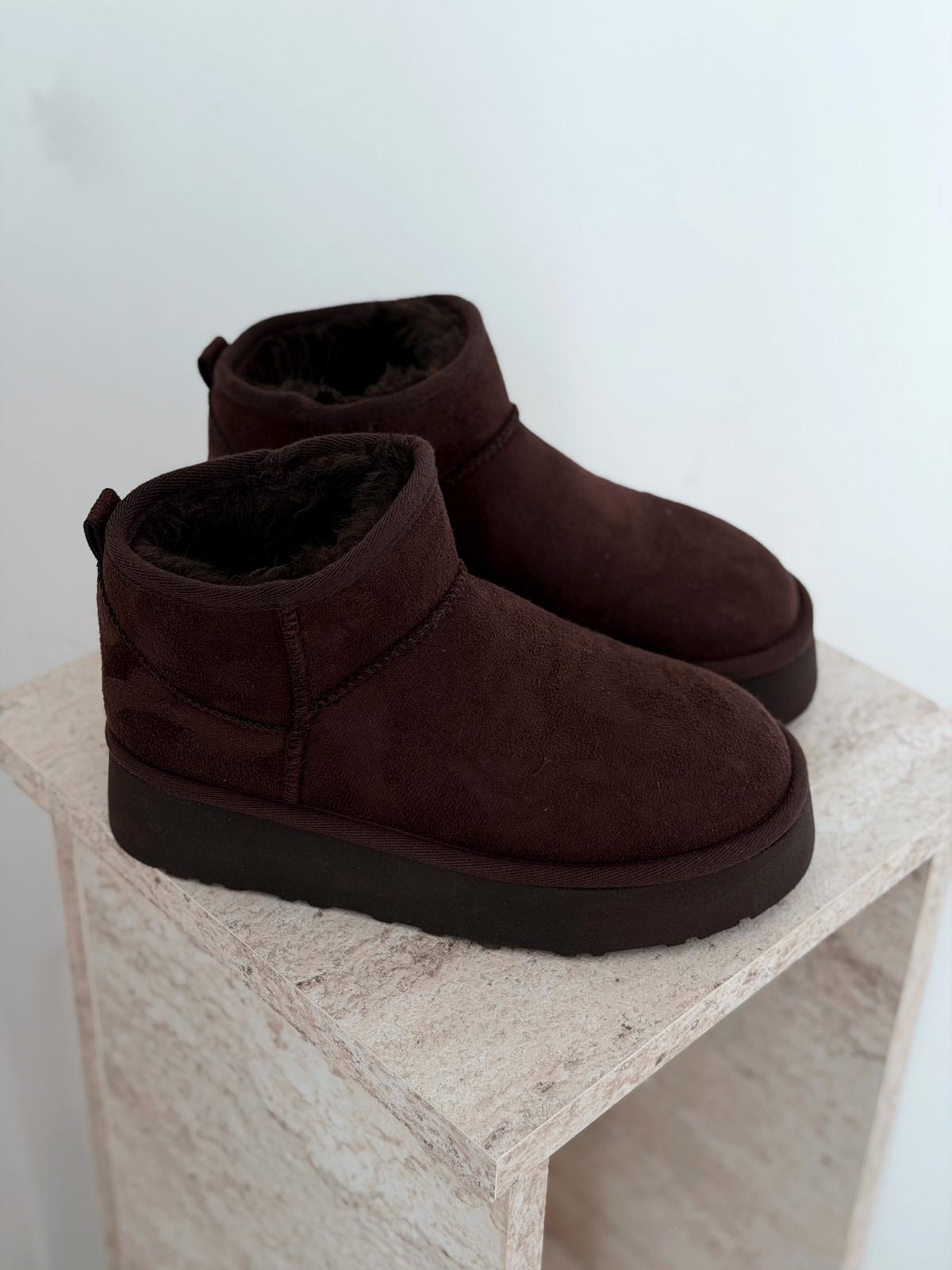 Leonar Kadın İçi Tüylü Bot Acıkahve Süet - ILOVESHOES