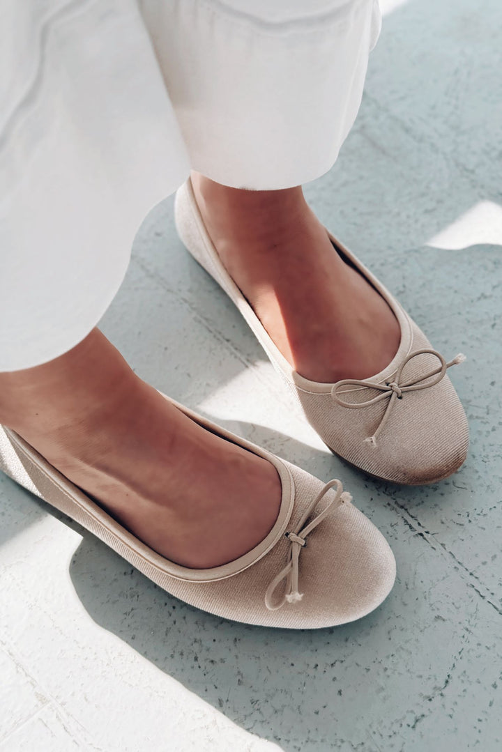 Lante Kadife Mary Jane Babet Bej - ILOVESHOES