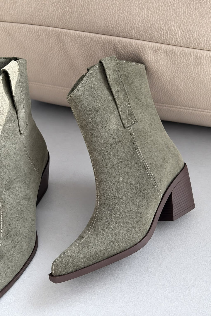 Rovan Haki Süet Kadın Kovboy Bot - ILOVESHOES
