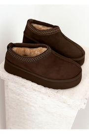 Lefani Kadın İçi Tüylü Terlik Acıkahve Süet - ILOVESHOES