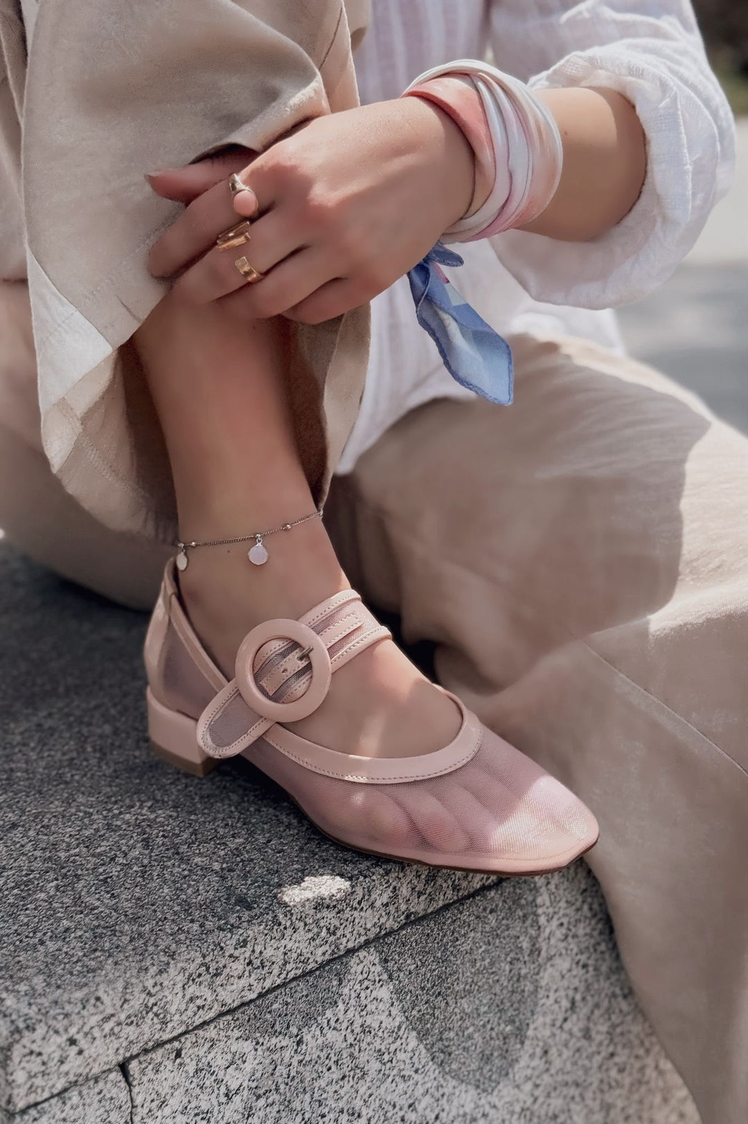 Cyreya File Pudra Toka Detaylı Mary Jane - ILOVESHOES