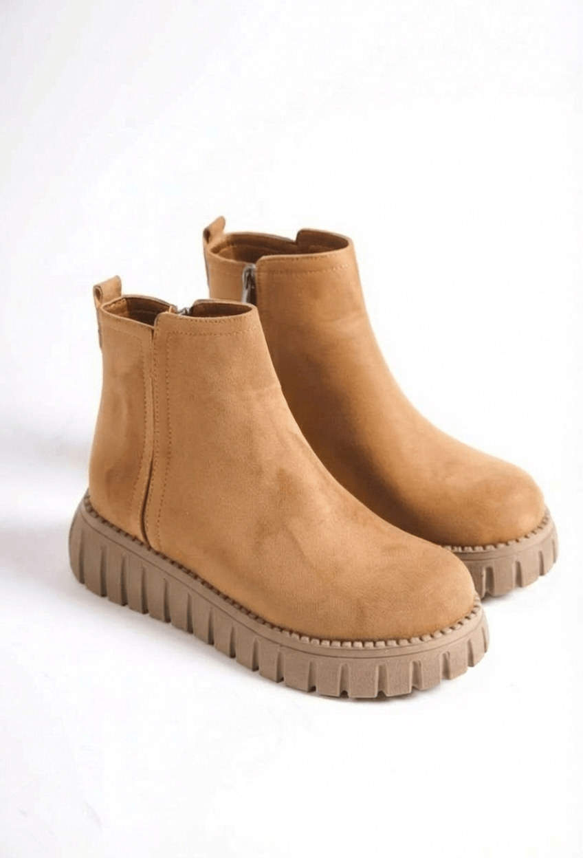 Velarise Kadın Bot Taba Süet - ILOVESHOES
