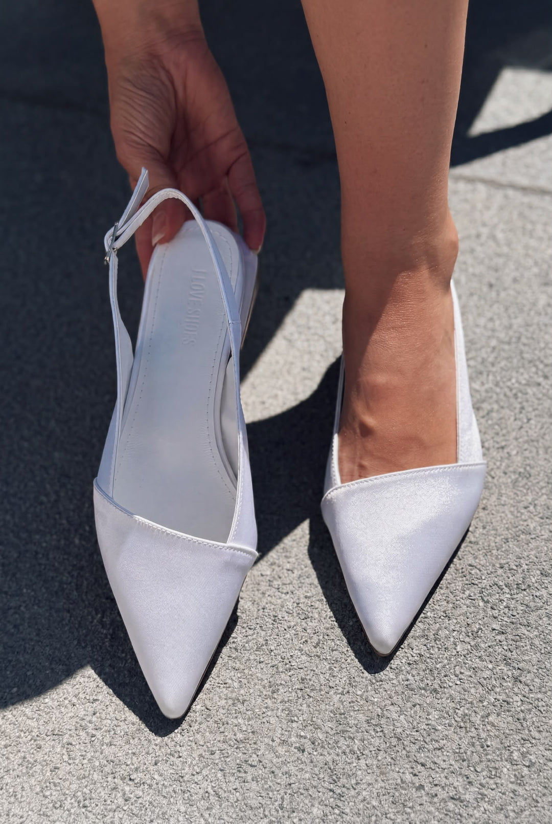 Drest Beyaz Mat Deri Kadın Stiletto