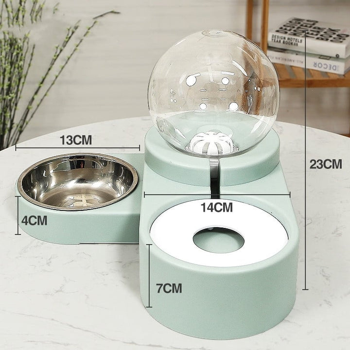 Automatic Pet Dog Cat Feeder with Fountain 1.8L Bowl - ILOVESHOES