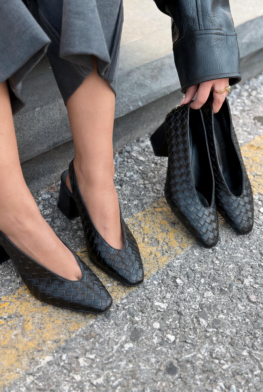 Torben Topuklu Ayakkabı Siyah Mat Deri - ILOVESHOES