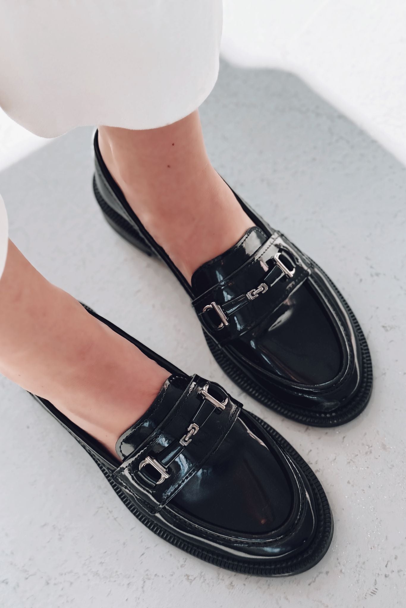 Torja Rugan Siyah Kadın Loafer - ILOVESHOES