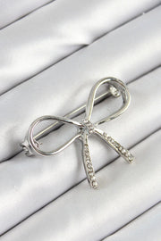 ILS - 1031 Fiyonk Figürlü Broş Gümüş Zirkon Taşlı - ILOVESHOES