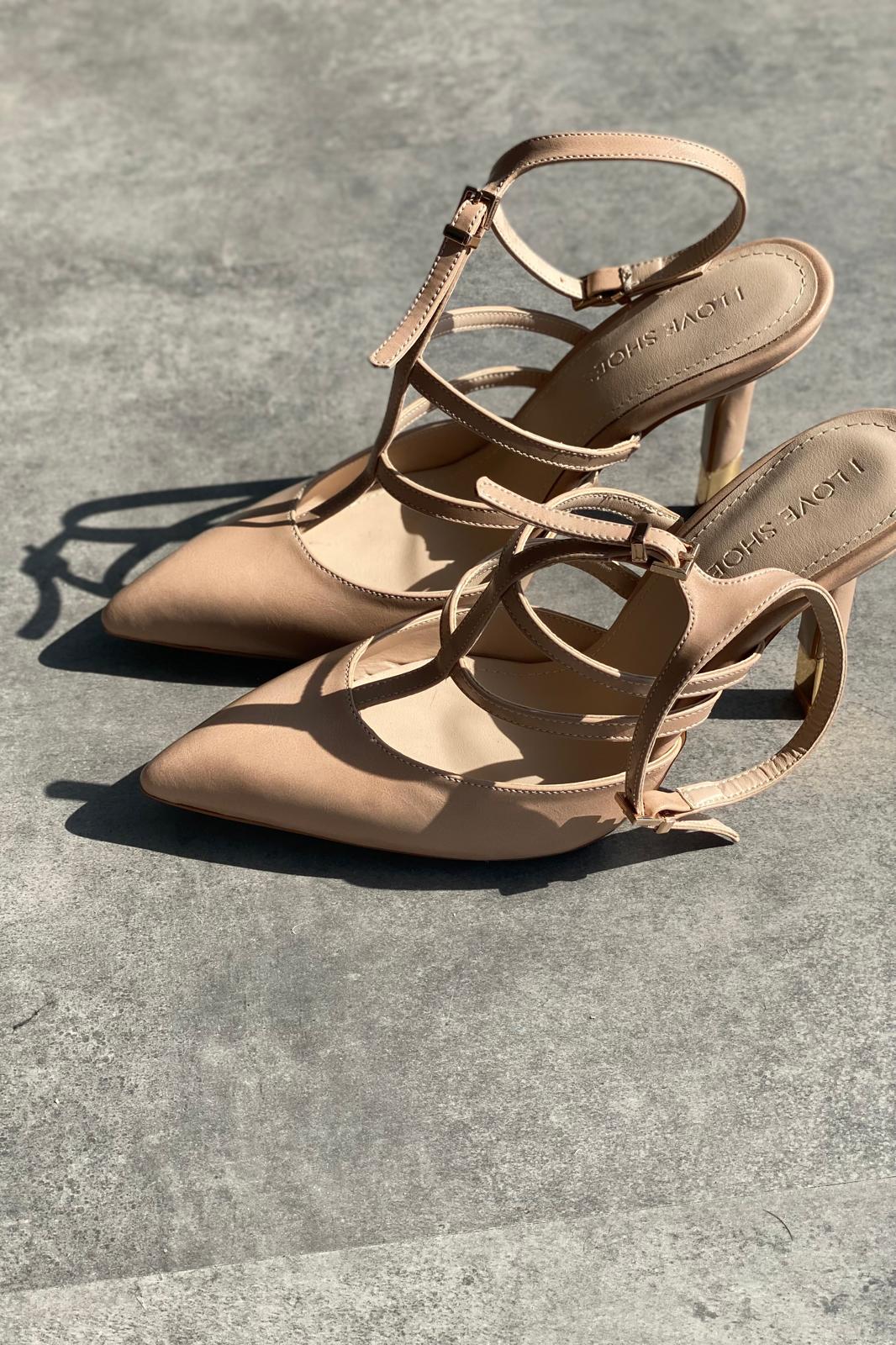Lexon Mat Deri Nude Stiletto - ILOVESHOES
