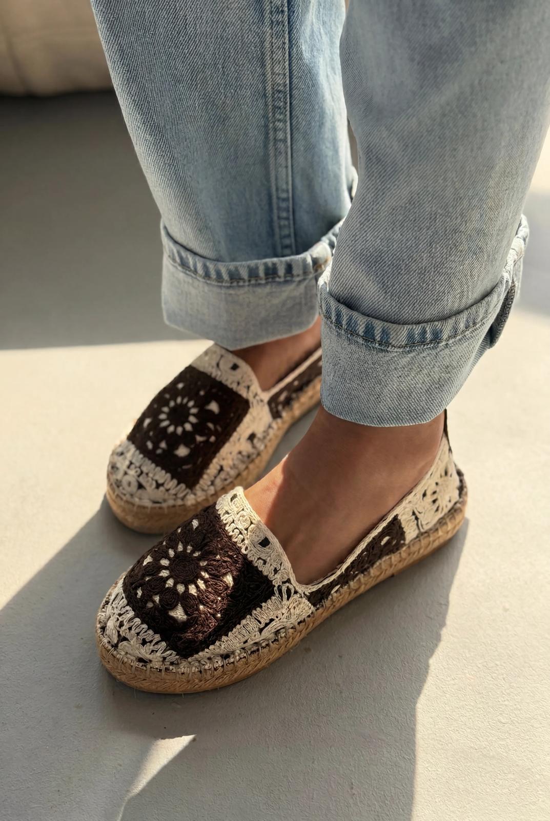 Linera Acıkahve Kadın Espadril Loafer - ILOVESHOES